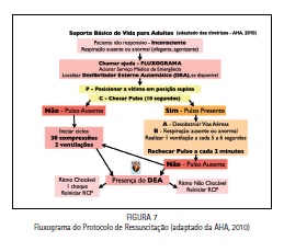 Folheto sobre etapas de ressuscitação cardiopulmonar